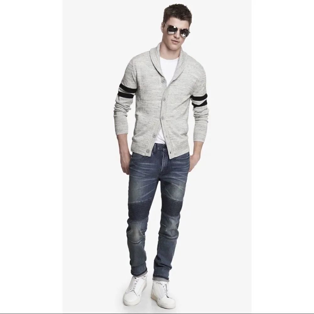✨11xHP✨Men's Alec Quilted Super Skinny Moto Sz 29x30 Jean✨